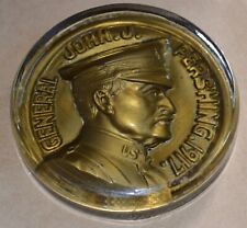 Antique WWI General Pershing Glass Paperweight picture