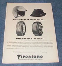 1964 Firestone Deluxe Champion & Super Sports 170-T Vintage Tire Ad picture
