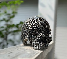 Stainless Steel Catacomb Skull, Welded Sculpture Metal Art, Unique Handcrafted picture