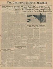 April 20, 1943 WWII Original Int. Newspaper RAF BOMBERS ITALY TUNISIA USA KISKA picture