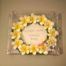 Aloha From Hawaii Plumeria Flower Lei Photo Frame Picture Frame With Stand picture