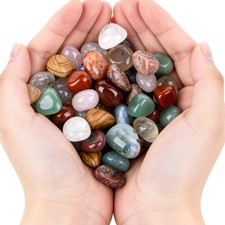 60Pcs Natural Crystal Stones - 0.5'' Polished Tumbled Gemstones picture
