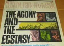 Charlton Heston, Rex Harrison 1965 The Agony and the Ecstasy  Window Card 14x22 picture