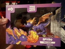 Youtooz Spyro Vinyl Figure #0 Box Sleeve Protector Open Box Complete picture