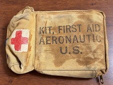 WWII USAAF Aeronautical First Aid Kit 9776500 w/ Vintage Military Contents picture