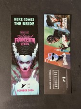 Bride of Frankenstein Lives 2026 Promo Bookmark Image Comics Universal Monsters picture