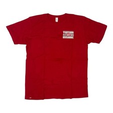 TULTEX Dr Pepper T Shirt Vintage USA 1990s TUITION GIVEAWAY Red Large picture
