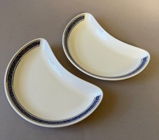 TWO Royal Doulton China BRITISH AIRWAYS 1st-Class Crescent Salad Plates EC 1097 picture