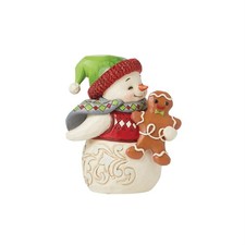 Snowman With Gingerbread Man Mini By: Heartwood Creek Jim Shore picture