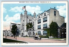 1938 Brooklyn New York NY Vintage Postcard Erasmus Hall High School Building picture
