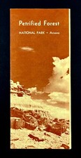 1963 Petrified Forest Arizona Vintage National Park Guide Travel Brochure Map AZ picture