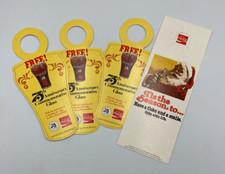 Vtg 1976 Coca Cola Advertising Door Hangers Lot Of 4 picture