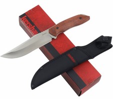 Kershaw Hurdle Fixed Blade Knife Brown Wood Nylon Belth Sheath Full Tang 1418 picture