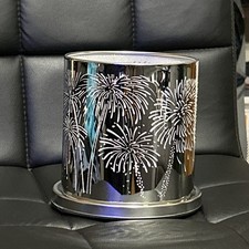 Partylite Fireworks Enchanted Celebration Silver Candle Holder P 91341 Used picture