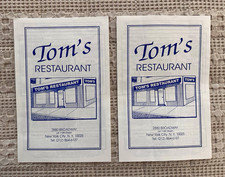 ⁠Vintage Tom's Restaurant Menu NYC Seinfeld Monk's Cafe 112th Broadway NYC 1990s picture