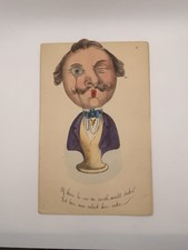 RARE 1800's MECHANCAL Hand-Colored MOCK Vinegar Valentine picture