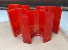 Vintage Catalin Bakelite Red Poker Chip Caddy Holder Tray Rack picture