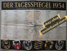 Calendar from 1954 