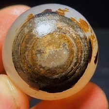 Rare 42G Natural Warring States Red Agate Sphere Crystal Stone Healing L4438 picture