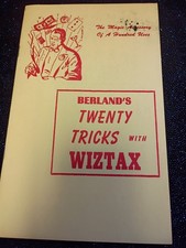 Berland's Twenty Tricks with WIZTAX Booklet Magic picture