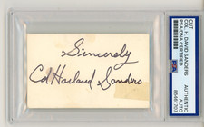 Colonel Harland Sanders ~ Signed Autographed KFC Col ~ PSA DNA Encased picture