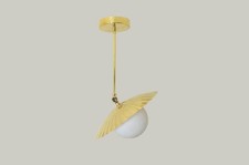 Elegant 12Inch Disc Ceiling Light with Milky Glass Globe ceiling fixture reading picture