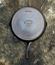 Vintage National Wagner Ware Sidney O No. 9 1359c Cast Iron Skillet picture