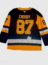 Signed Pittsburgh Penguins Sidney Crosby Black Gold Jersey PSA/DNA COA picture