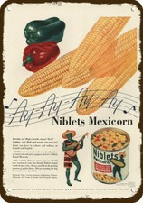 1947 GREEN GIANT NIBLETS MEXICORN Vintage Look REPLICA METAL SIGN - AY-AY-AY-AY picture