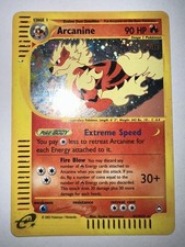2003 RARE Pokemon Card Arcanine Aquapolis Swirl H2/H32 Reverse Holo picture