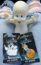 2 Casper vintage 1995 NOS badge/pins by Universal Studios And Casper Puppet  picture