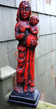 Vtg French Chalkware MADONNA & CHILD 20.25