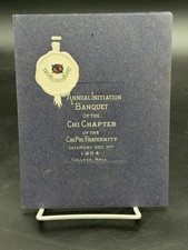 1904 Chi Chapter Chi Phi Fraternity Annual Initiation Banquet Program Menu picture