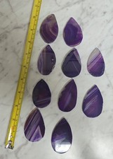 Small Oval Agate Slices (10 Pc Sets)(1-1.5 Inches) Purple picture