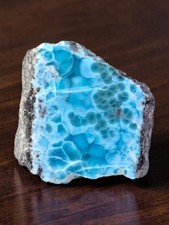920g Natural Larimar Raw Stone Polished Specimen Rare Blue Pectolite Dominican picture