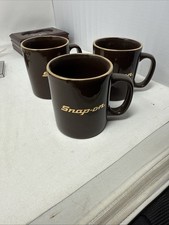 24k Gold Rim SNAP ON Tools Brown Gold Staffordshire Mugs Kiln Craft 70’s Vintage picture