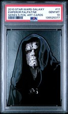 2010 Topps Star Wars Galaxy Series 5 Foil #11 Emperor Palpatine POP 2 PSA 10 picture