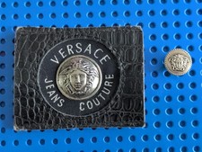 Vintage Versace Couture Jeans Medussa Embossed Patch And Button picture