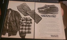 Timberland Clothing Print Ad 1983 16x11 Vintage picture