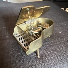 Vintage Solid Brass Piano Music Box  picture