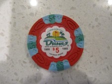 $5 Dunes Hotel Country Club Casino + FREE Mystery Las Vegas Bonus Poker Chip picture