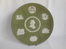 Large Wedgwood Sage Green Jasperware Plate With Stand picture