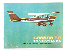 CESSNA Factory 1969 OEM 172 Skyhawk Color Brochure Vintage Rare USA 10 Page Gift picture