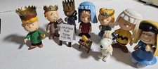 2007 Peanuts Charlie Brown Christmas Nativity Pageant 9 Pc Mini Figure Set picture