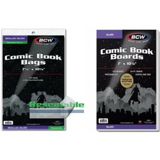 200 - BCW Silver Resealable 2-Mil Polypropylene Comic Book Bags & Backing Boards picture