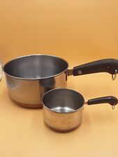 Vintage Revere Ware 1801 Copper Bottom 1 Quart (Qt) Saucepan Pot - measuring cup picture