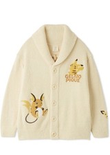 GELATO PIQUE × Pokémon Baby Moco Jacquard Shawl Cardigan – Yellow – Size M-L picture