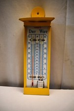 Vintage Kwality Thermometer Wet & Dry With Original Box Collectibles Wall Mount