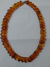 ANTIQUE BALTIC AMBER NECKLACE CITRINE GRADUATED BEADS 38 GRAMS picture
