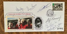 England 66 World Cup 30th Anniv Signed FDC Postal Cover 6 Autographs Alf Ramsey+ picture